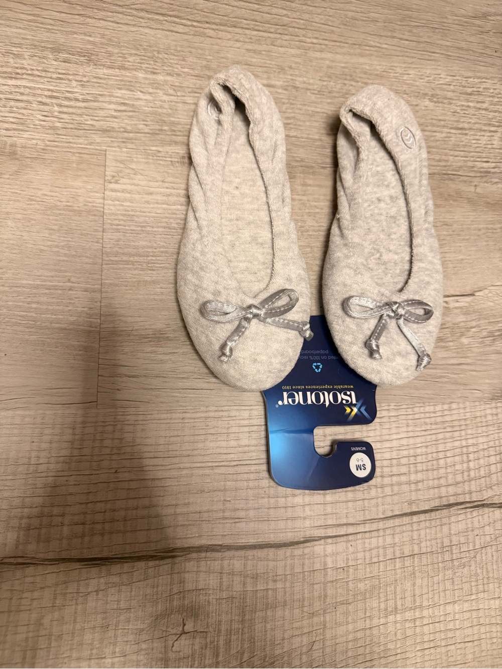Isotoner Cream Quilted Slip-On Ballet Flats with Bow
